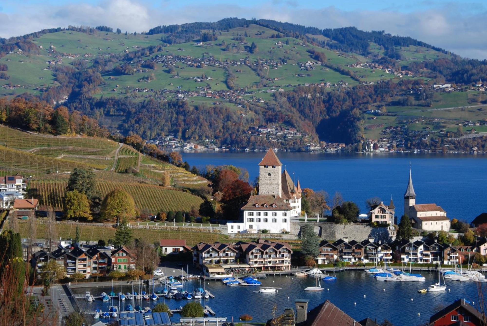 Oase Zum Sein Apartment Spiez Bagian luar foto